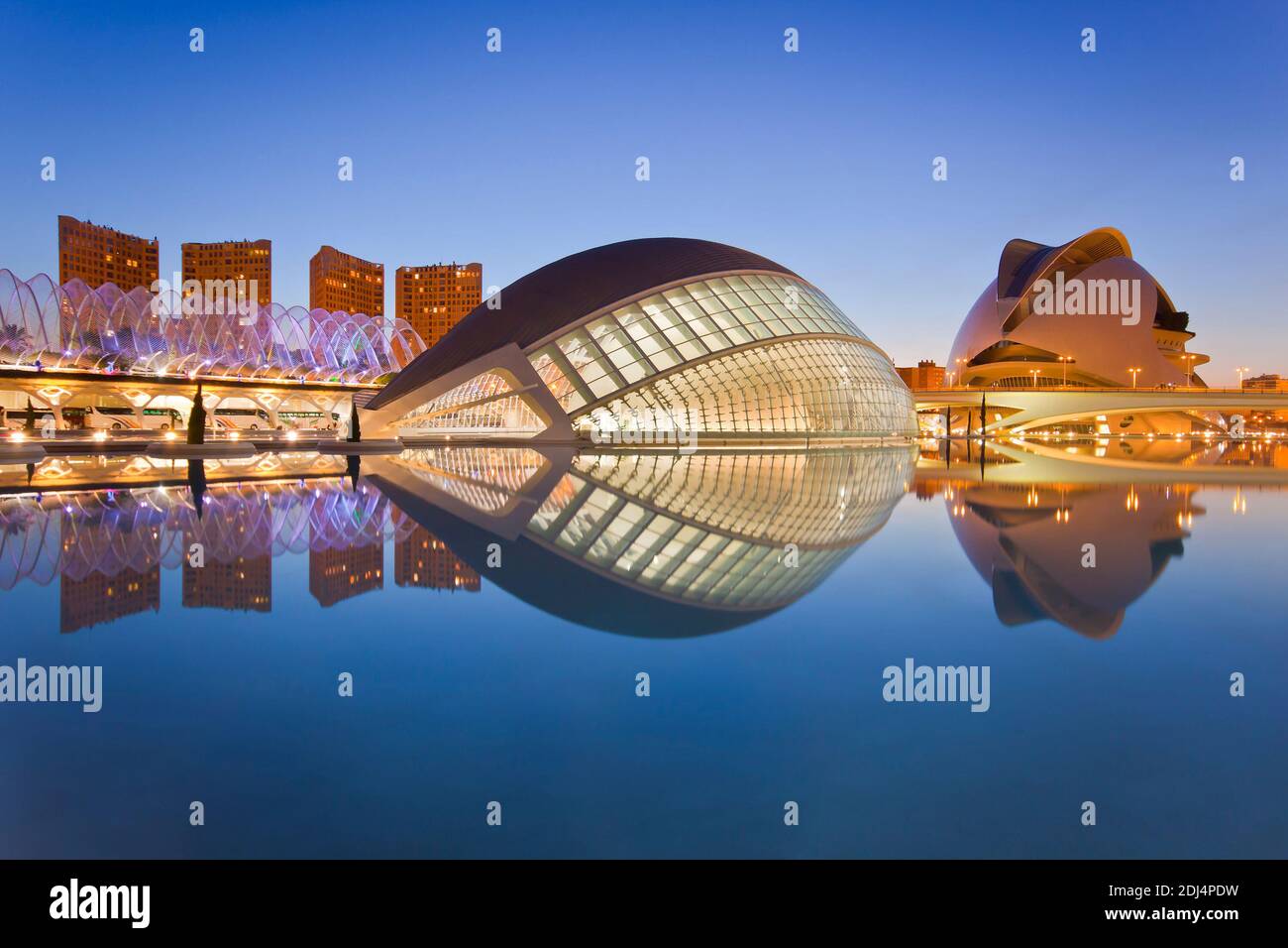 Museo della Città delle Arti e della Scienza di Valencia. Foto Stock