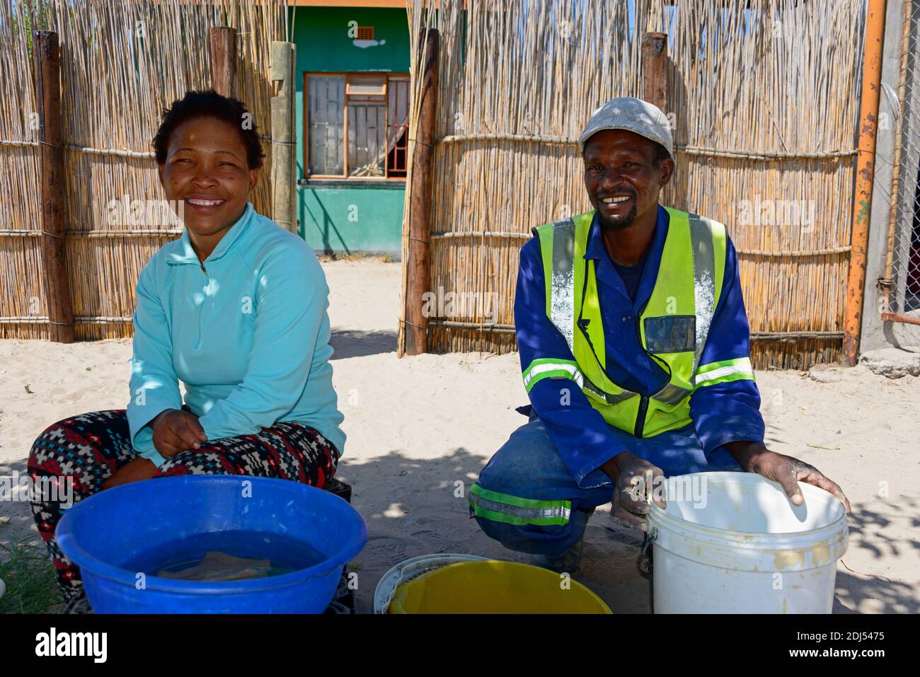 Ehepaar, Mann Frau, persone Khwai Village, Botswana |Mensch, Khwai Village, Botswana / Menschen, signor: n. Foto Stock