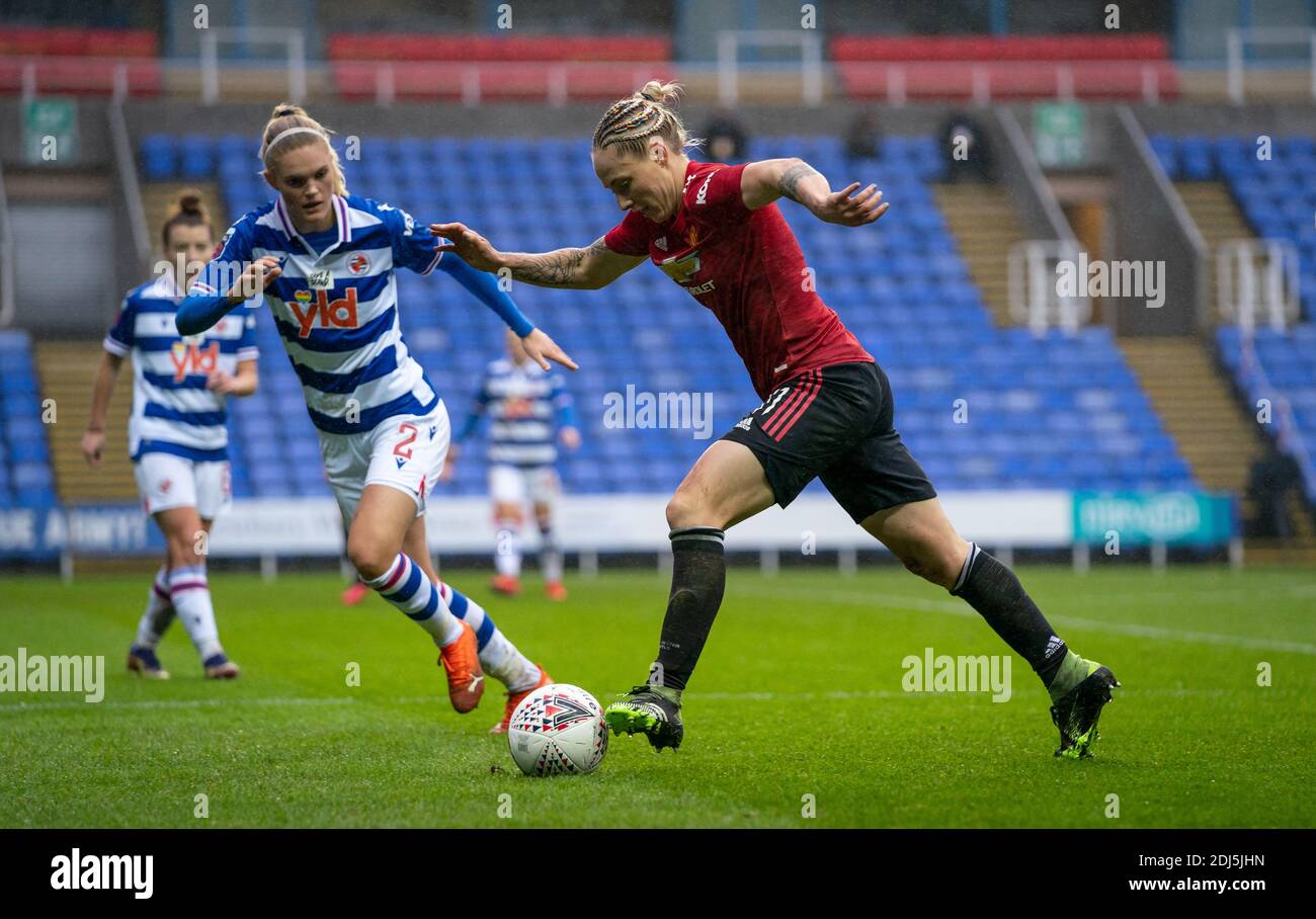 Reading, Regno Unito. 13 Dicembre 2020. Leah Galton of Man Utd Women durante la partita FAWSL tra Reading Women e Manchester United Women al Madejski Stadium, Reading, Inghilterra, il 13 dicembre 2020. Foto di Andy Rowland. Credit: Prime Media Images/Alamy Live News Foto Stock