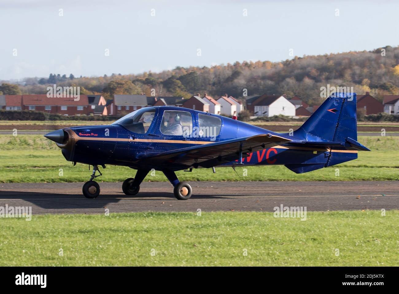 G-AWVC Beagle B121 Serie 1 Pup presso l'aeroporto di Wellesbourne Mountford Novembre 2020 Foto Stock