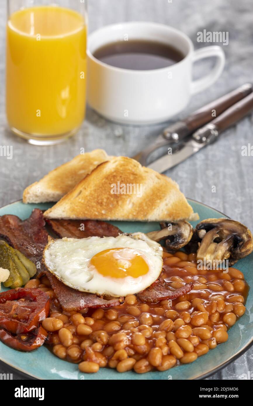 La completa prima colazione inglese Foto Stock