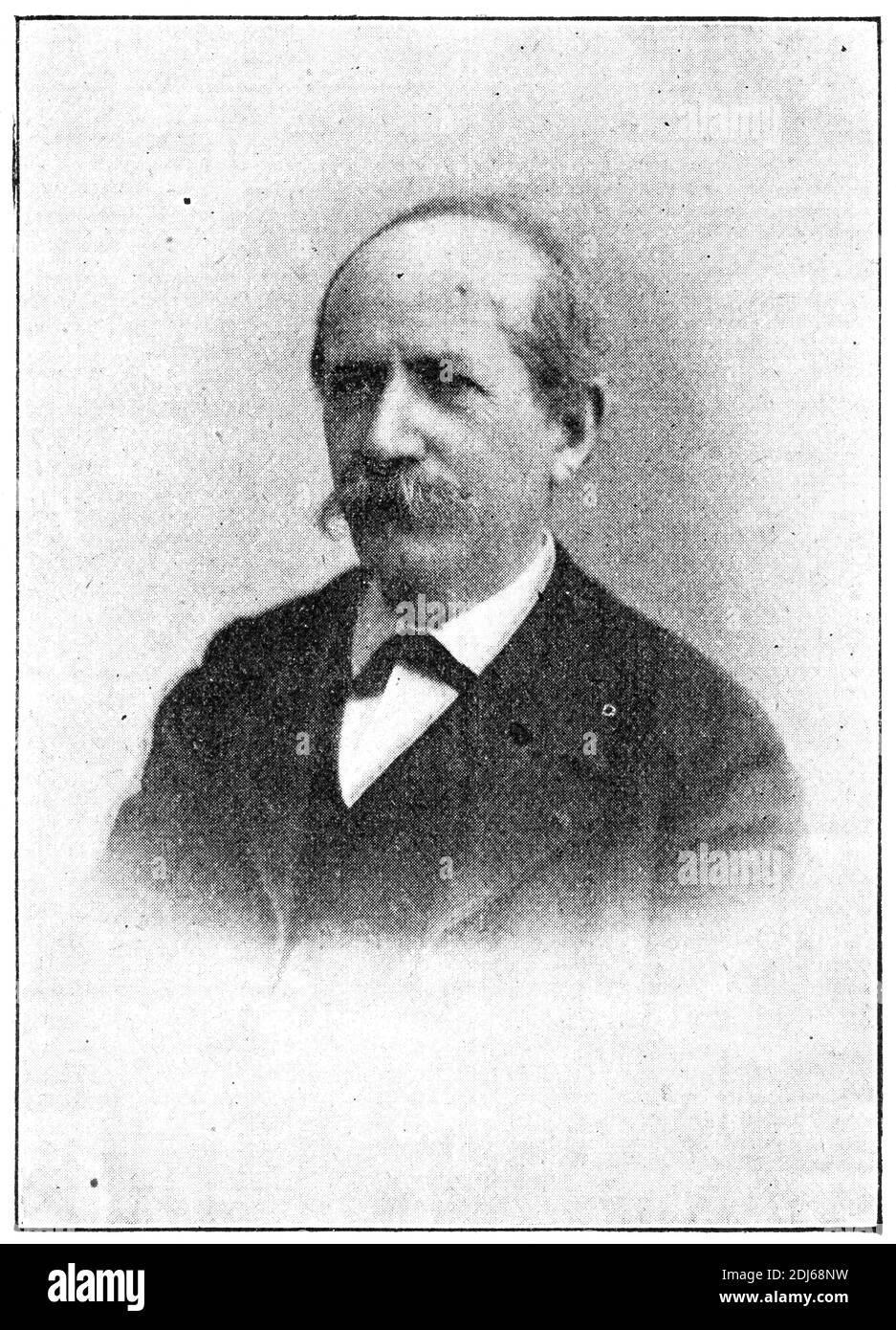 Ritratto di Pierre Eugene Marcellin Berthelot - chimico e politico francese. Illustrazione del 19 ° secolo. Germania. Sfondo bianco. Foto Stock
