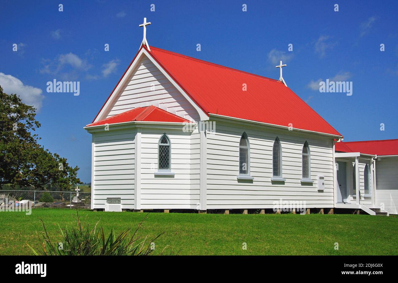 La Chiesa di Cristo, di Coromandel Coromandel Town, Penisola di Coromandel, regione di Waikato, Isola del nord, Nuova Zelanda Foto Stock