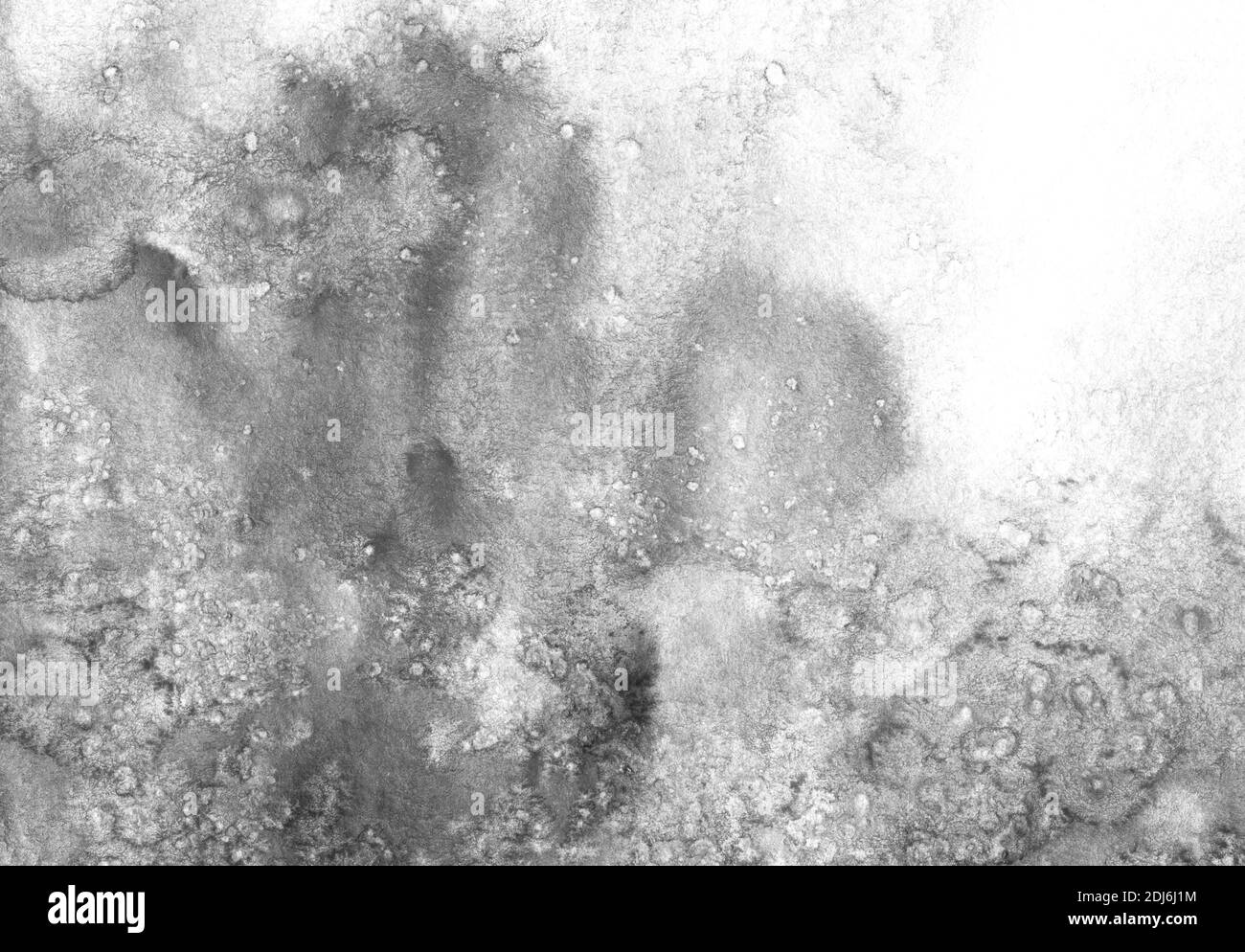 Acquerello astratto grunge sfondo grigio, monocromatico, tessitura dipinta a mano, tessitura carta acquerello . Design per sfondi, sfondi, copertine An Foto Stock