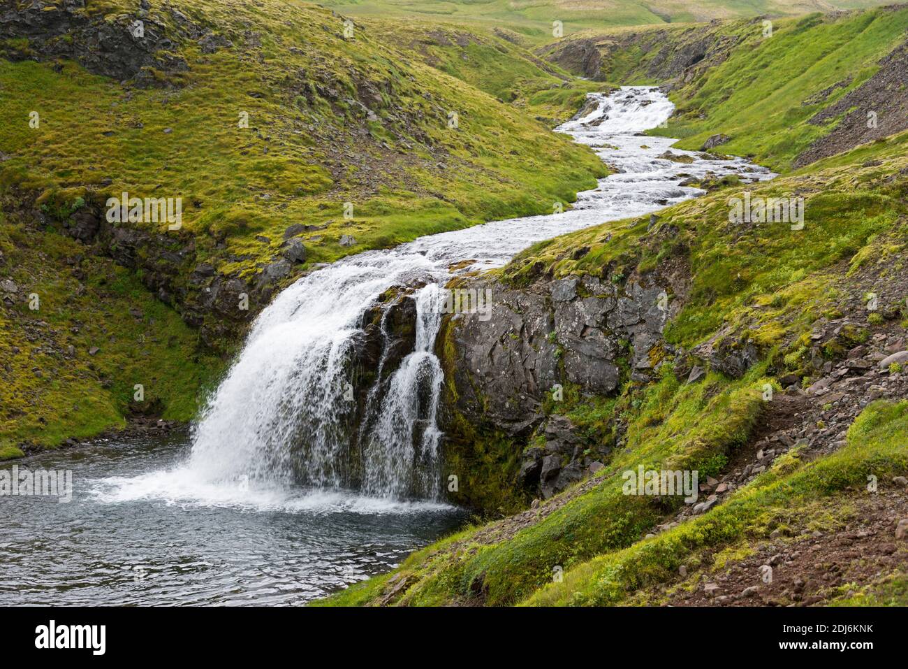 Wasserfall, F570, Halbinsel Snaefellsnes, Isola / Snaefellsnes Foto Stock
