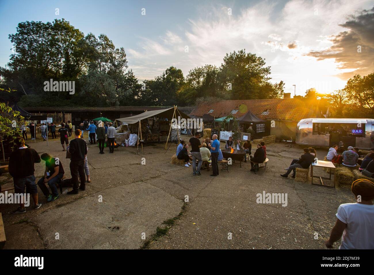 Festival gastronomico presso Duchess Farms nella campagna dell'Hertfordshire, Inghilterra, Gran Bretagna Foto Stock