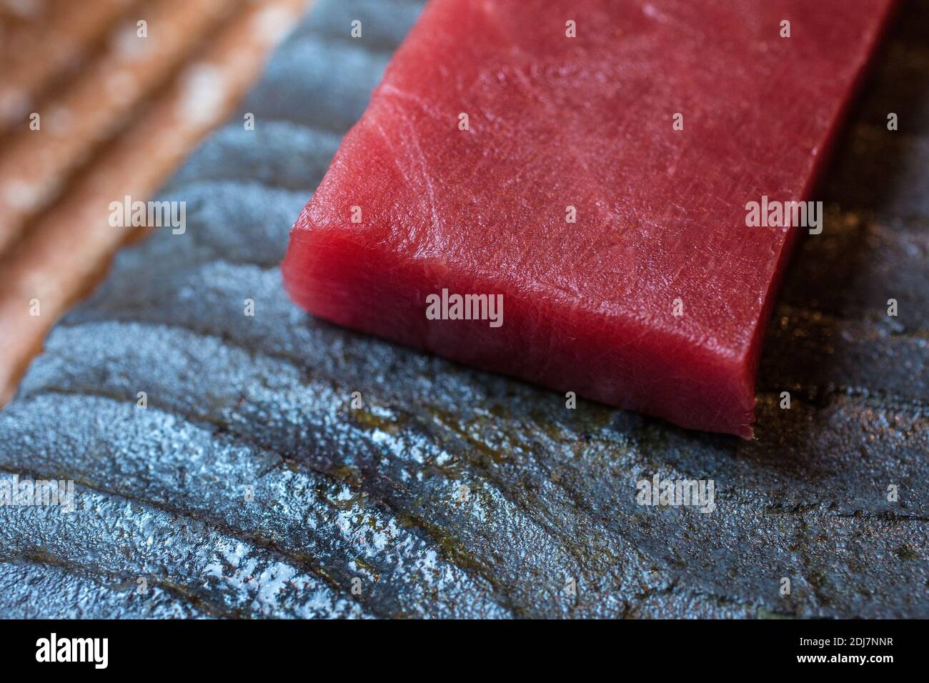 Tonno crudo per Sashimi Foto Stock