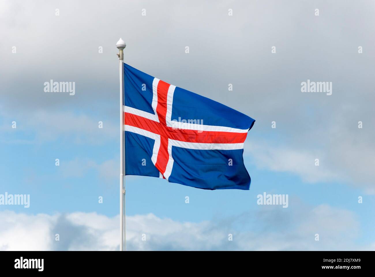 Europa, Isola, Islanda, Fahne, Flagge, Nationalfahne, Foto Stock