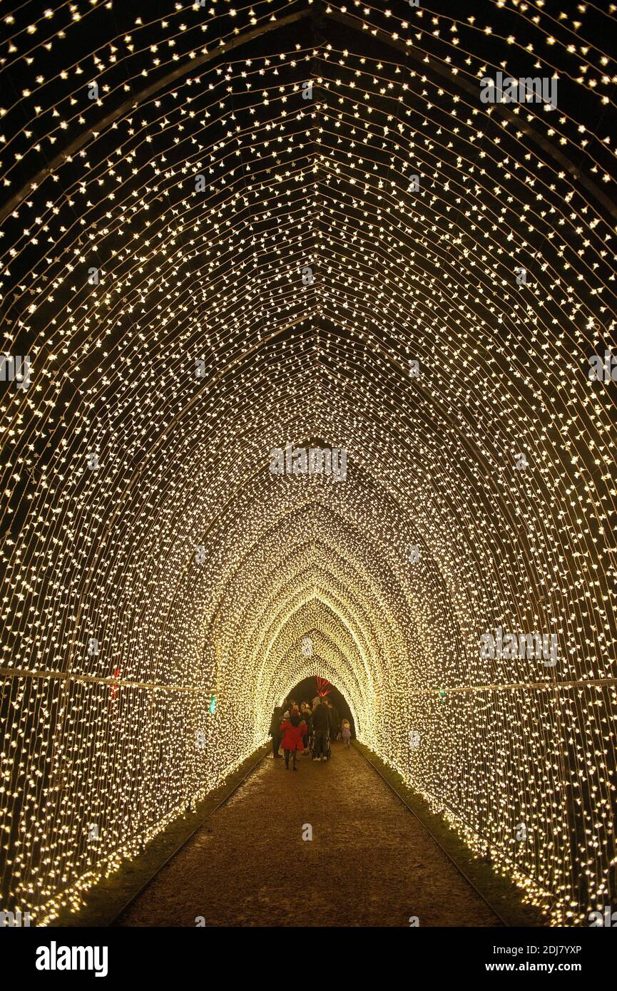 Luci di Belton luci di Natale, Grantham Foto Stock