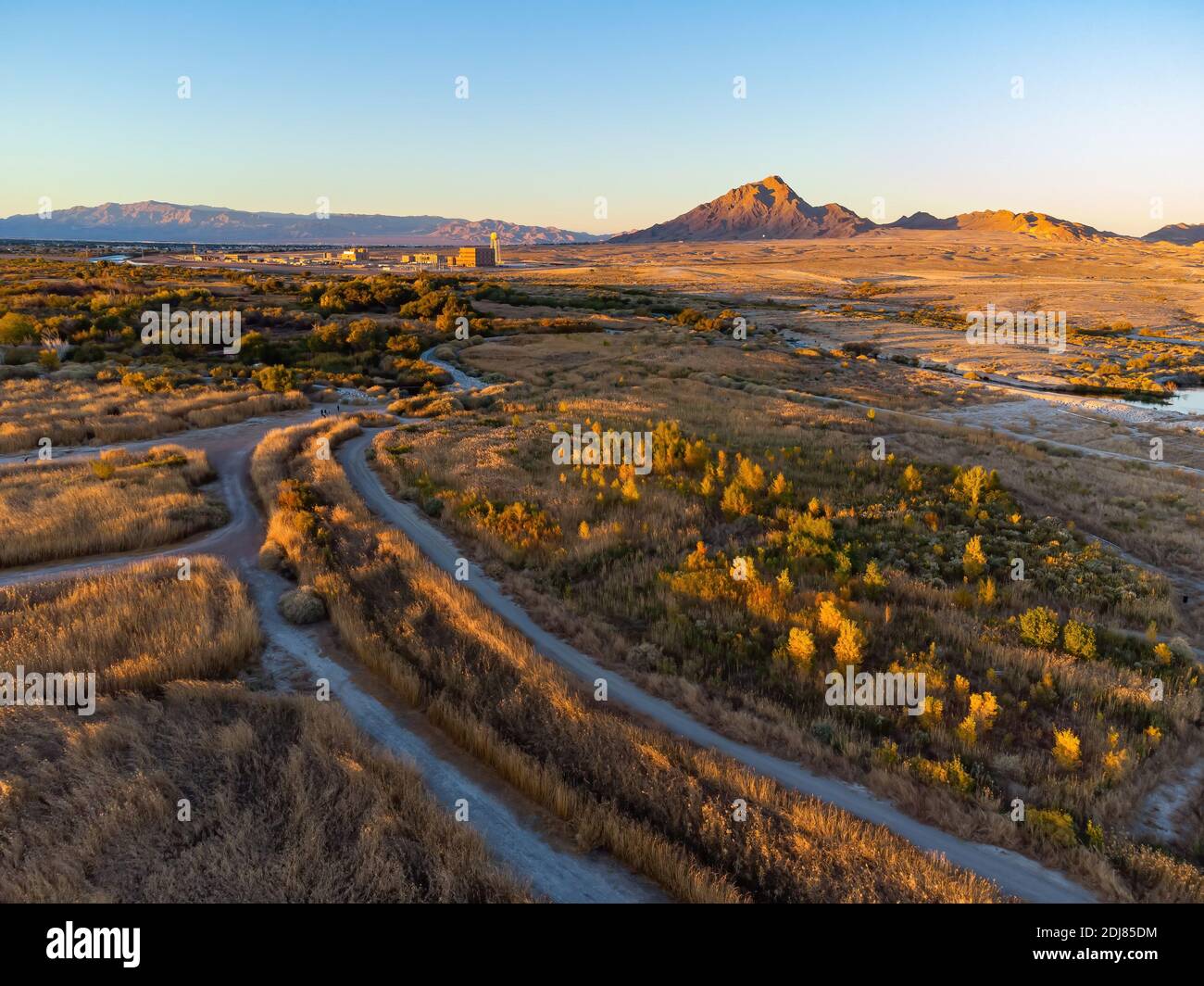 Vista aerea del parco delle paludi del Nevada Foto Stock