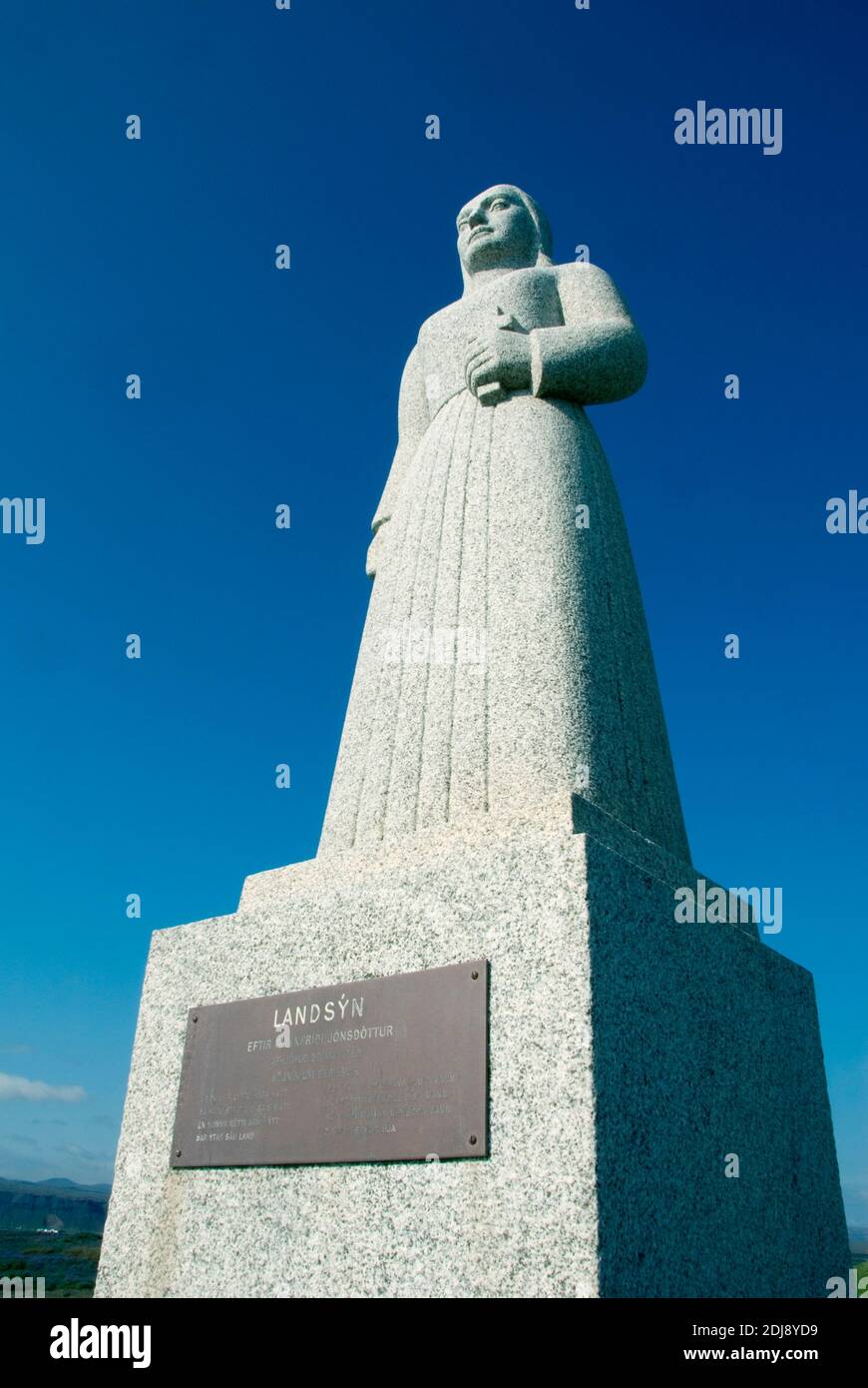 Europa, Isola, Islanda, Reykjanes Halbinsel, Statua, Landsyn, Lichtengel Foto Stock