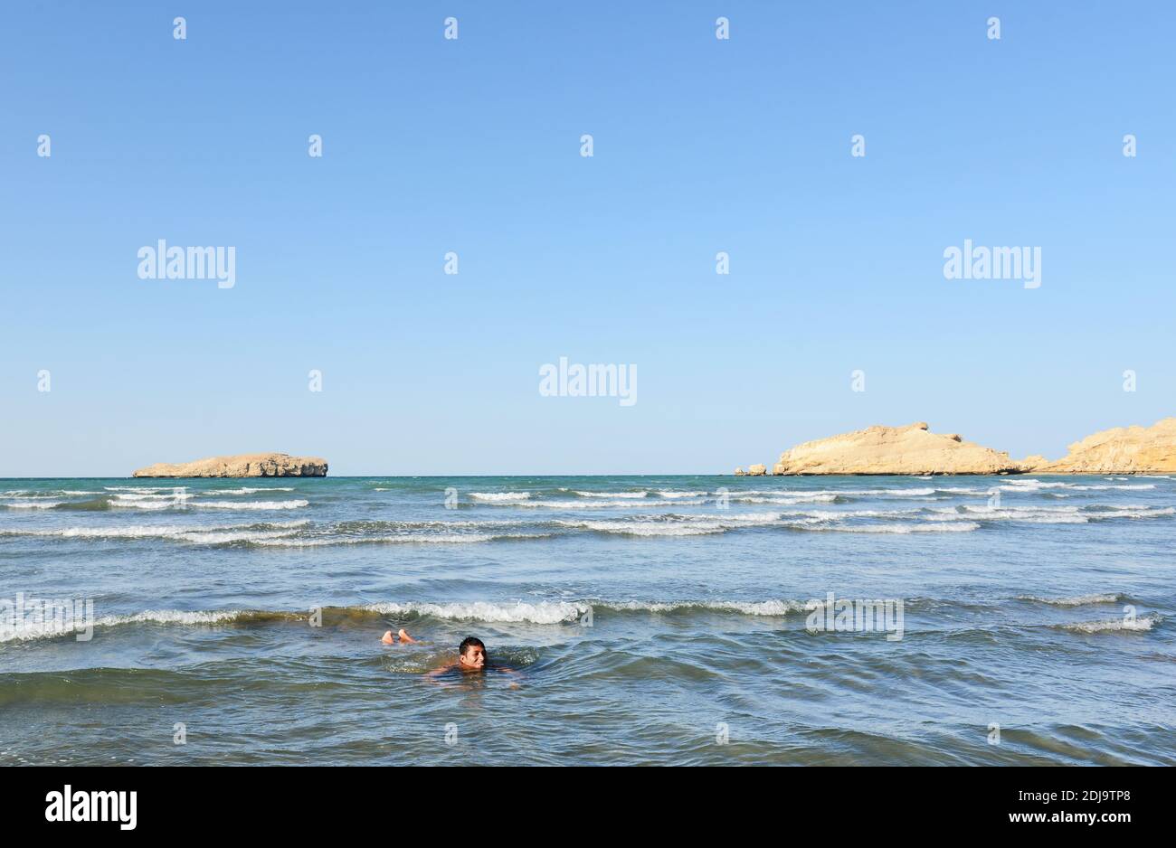 Al Sawadi Beach in Oman. Foto Stock