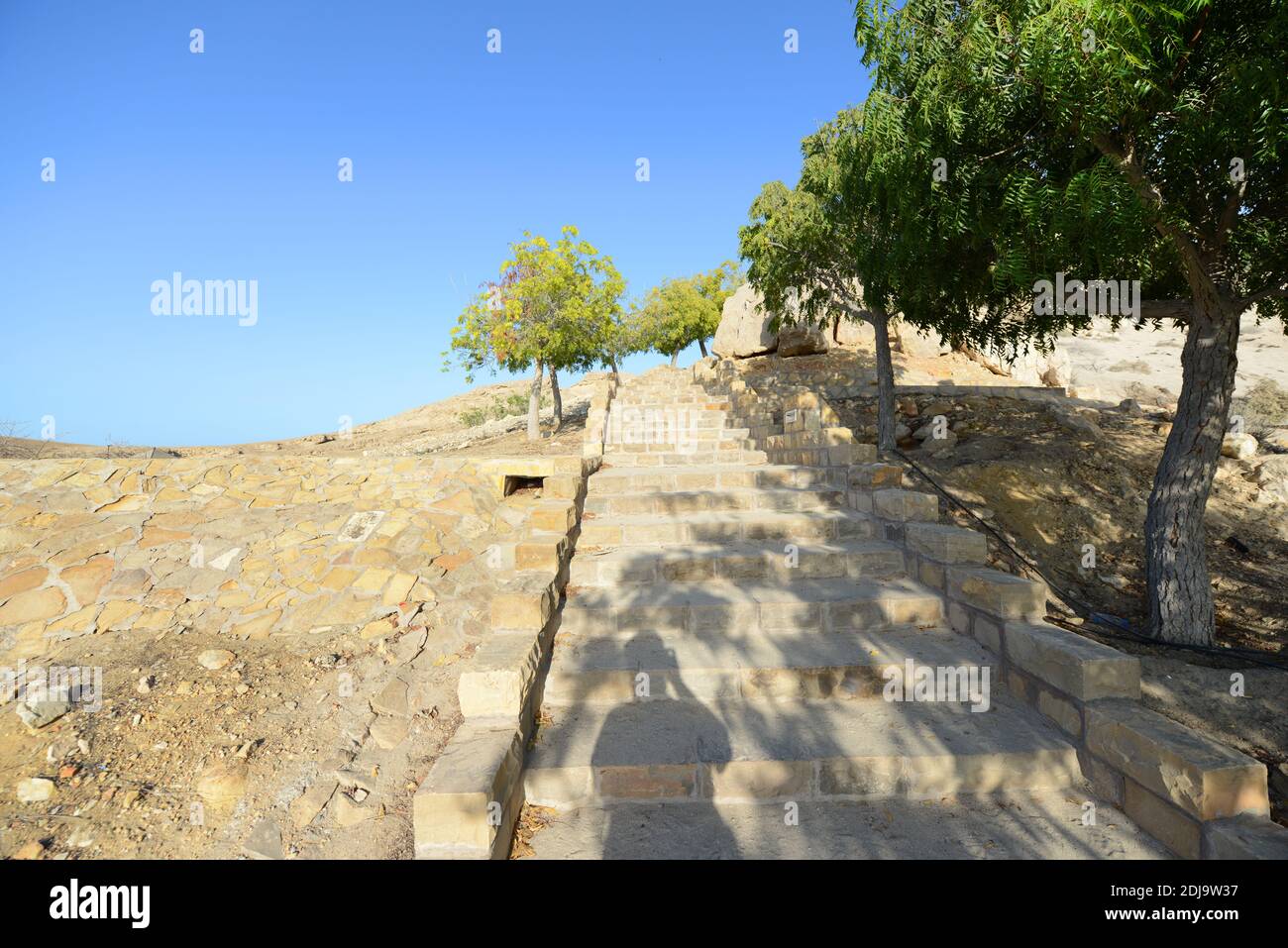 Jazirat Jabal al AWD vicino al Sawadi Beach in Oman. Foto Stock