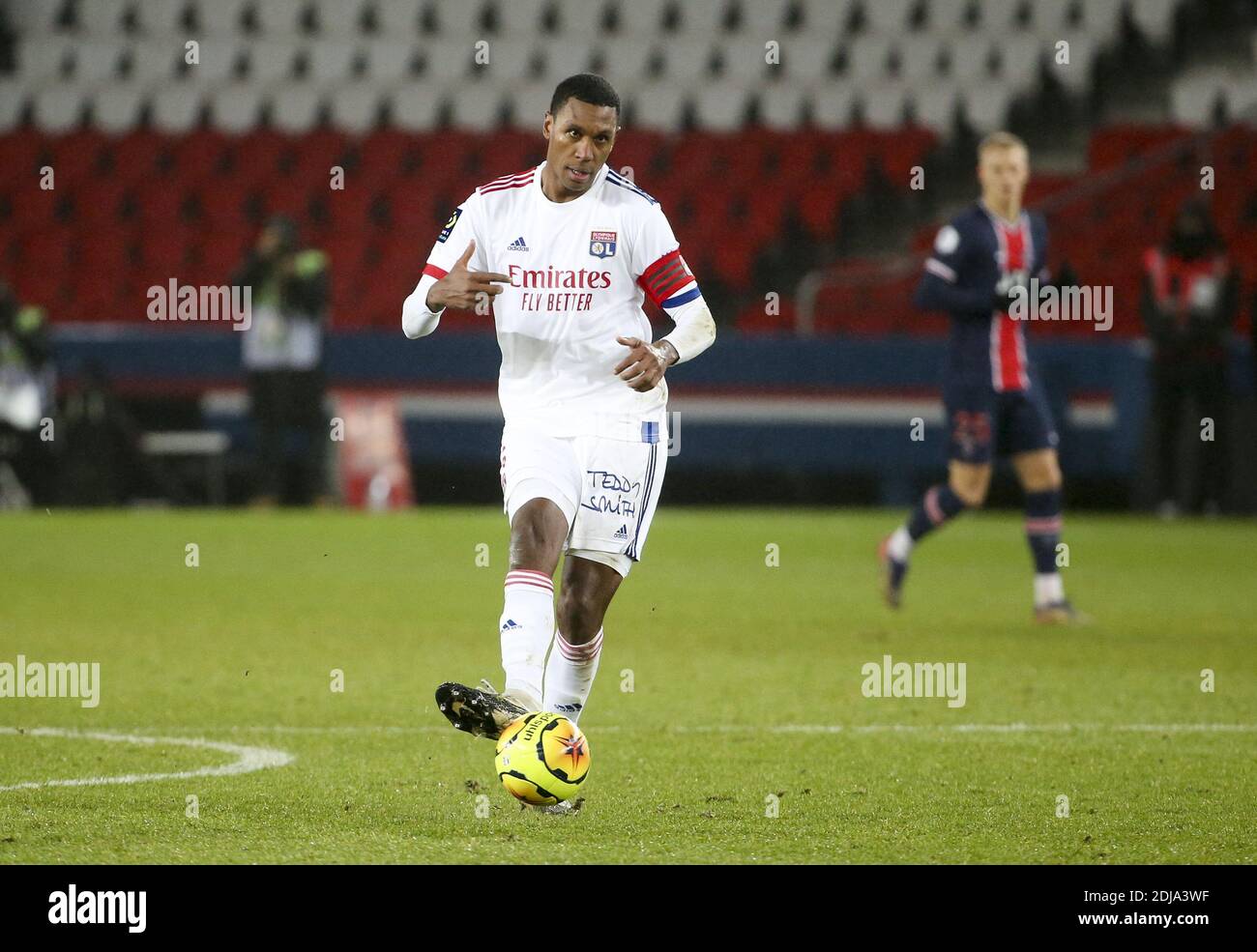 Marcelo Guedes di Lione durante il campionato francese Ligue 1 Partita di calcio tra Paris Saint-Germain (PSG) e Olympique Lyo / LM Foto Stock