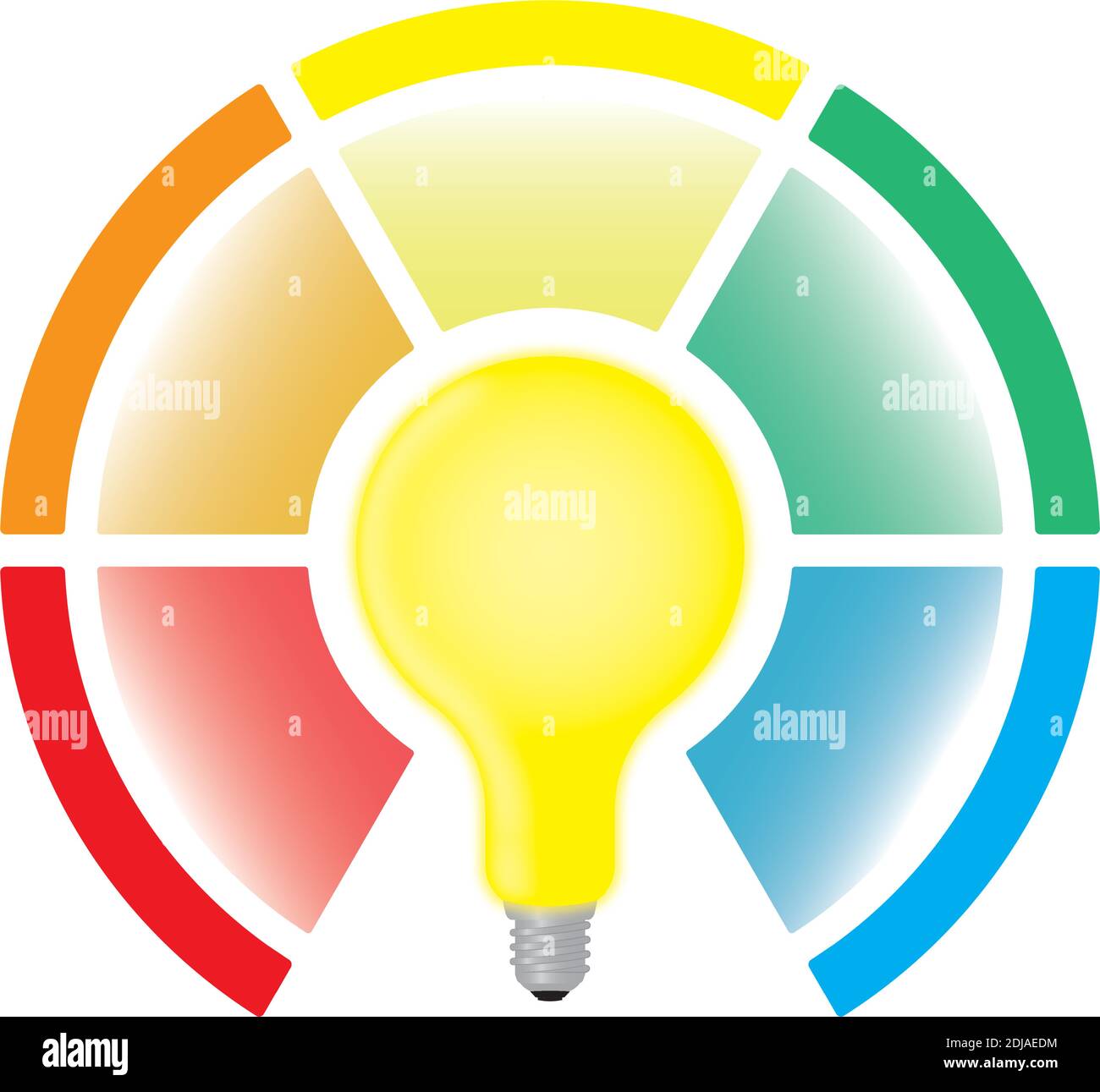 Schema o diagramma di un'idea o di un processo creativo (EPS con sfondo trasparente) Illustrazione Vettoriale