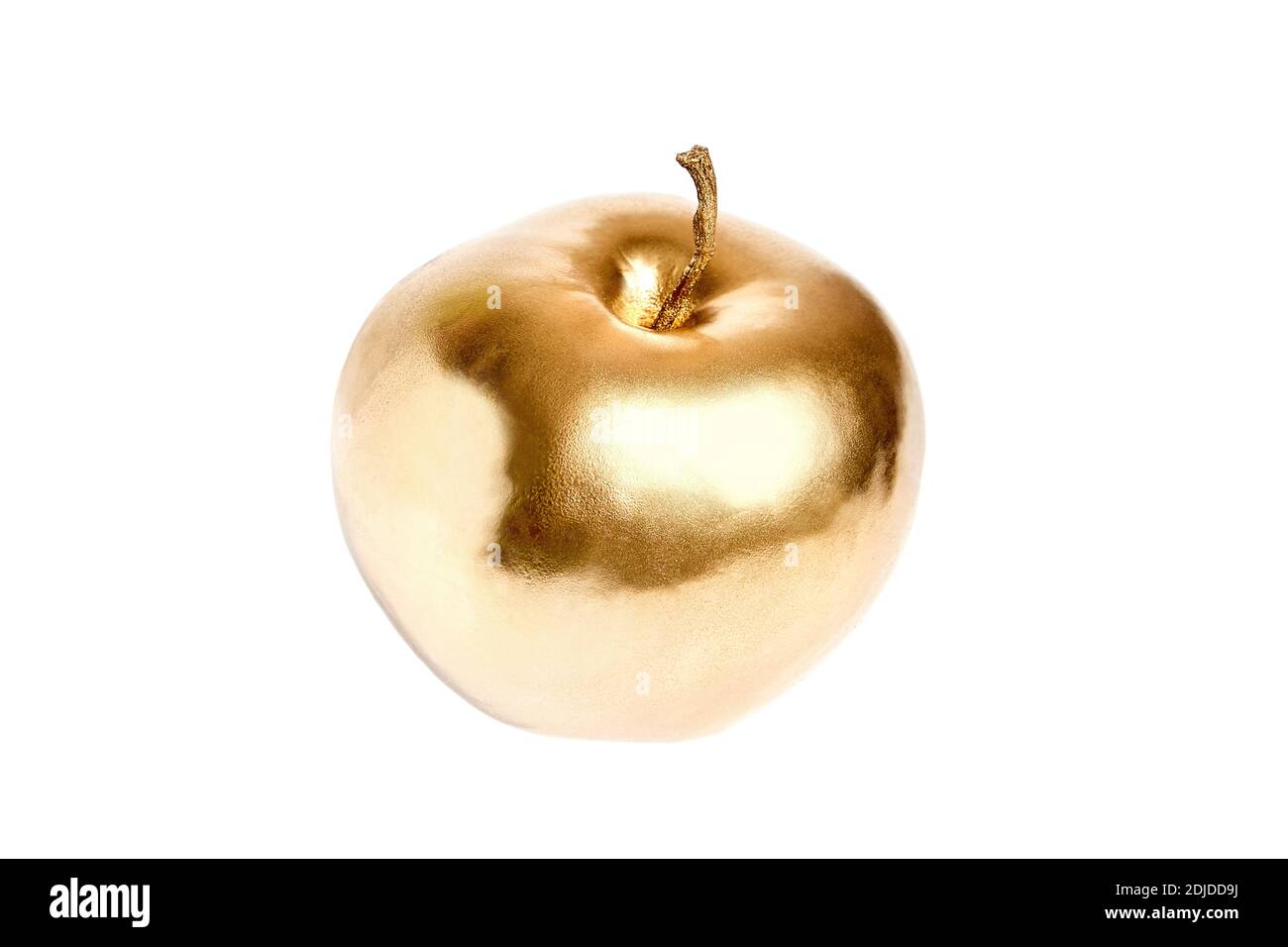 Mela dorata di discordia, isolata su sfondo bianco Foto Stock