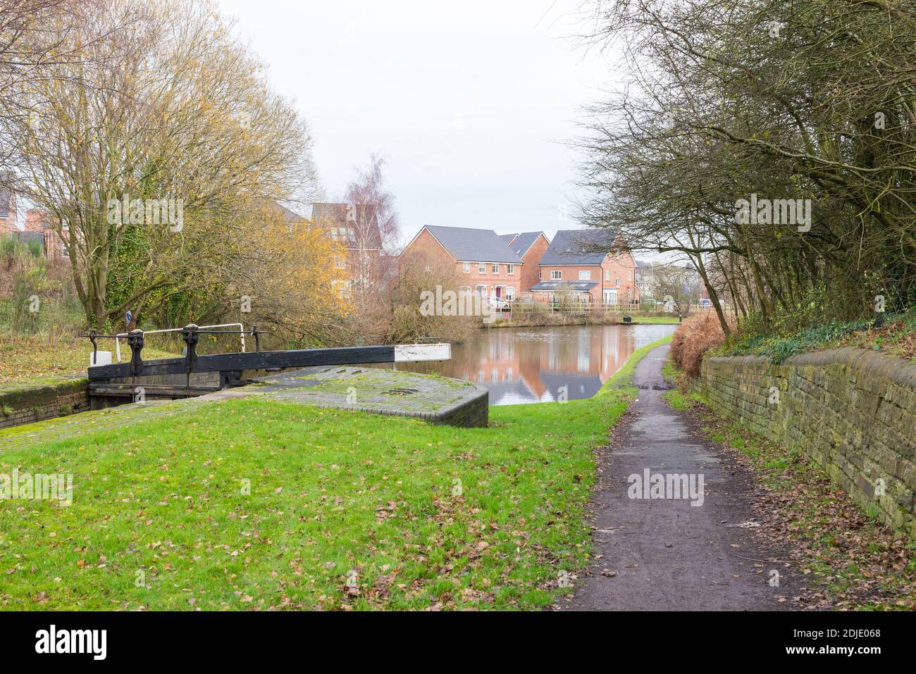 The Birmingham Canal at Smethwick Junction in Smethwick, Sandwell, West Midlands, UK Foto Stock