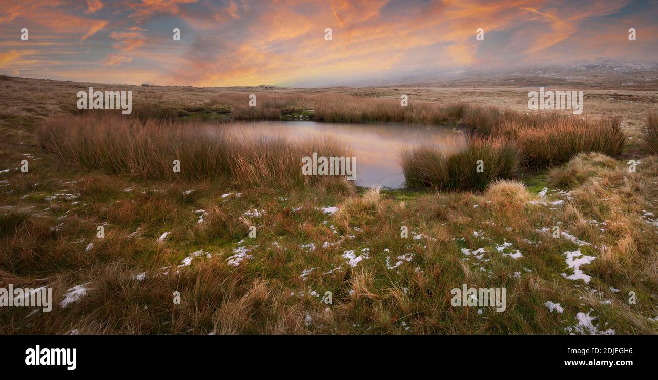 Un buco lavello in inverno Foto Stock