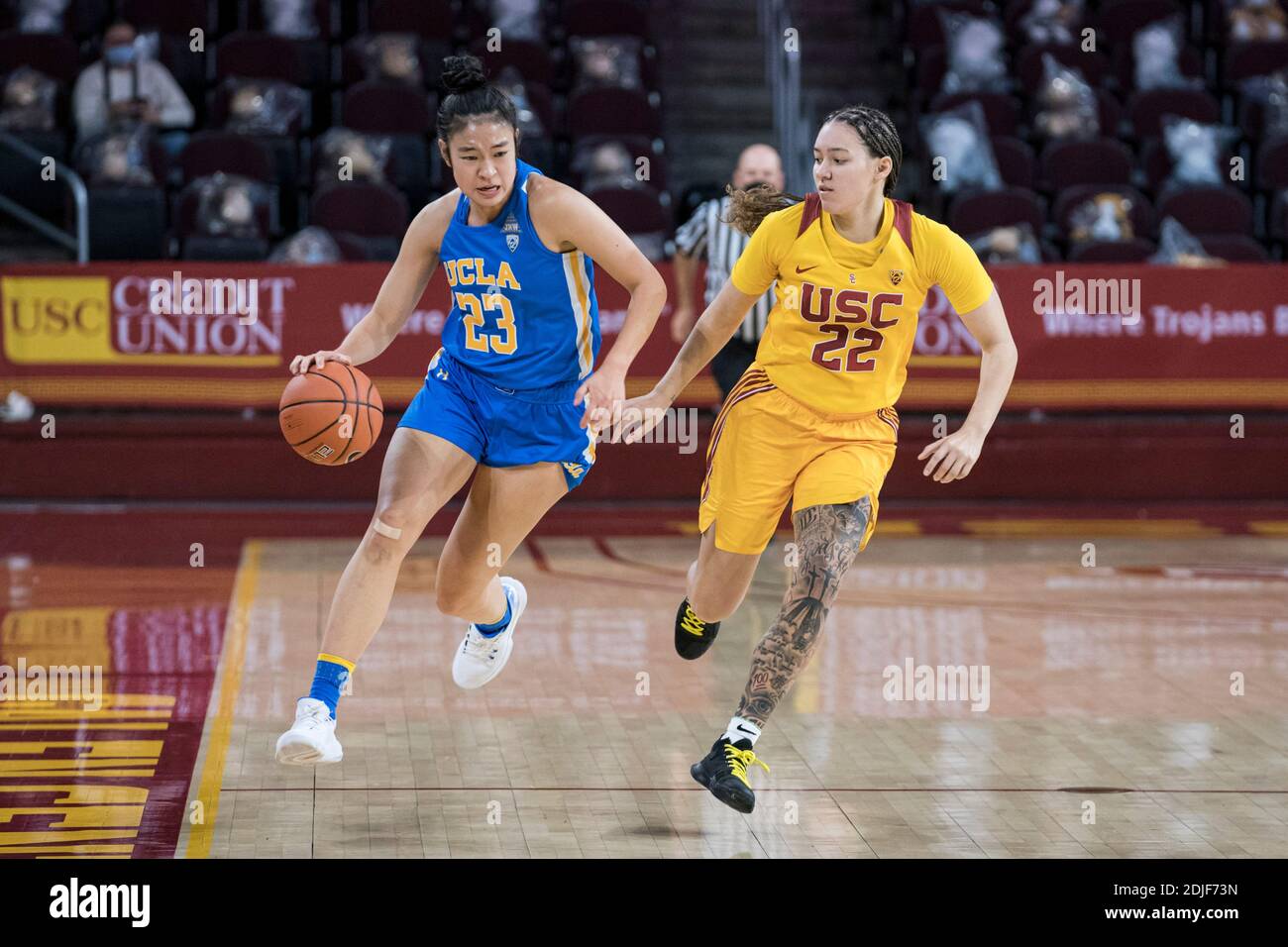 UCLA vs basket femminile USC Foto Stock