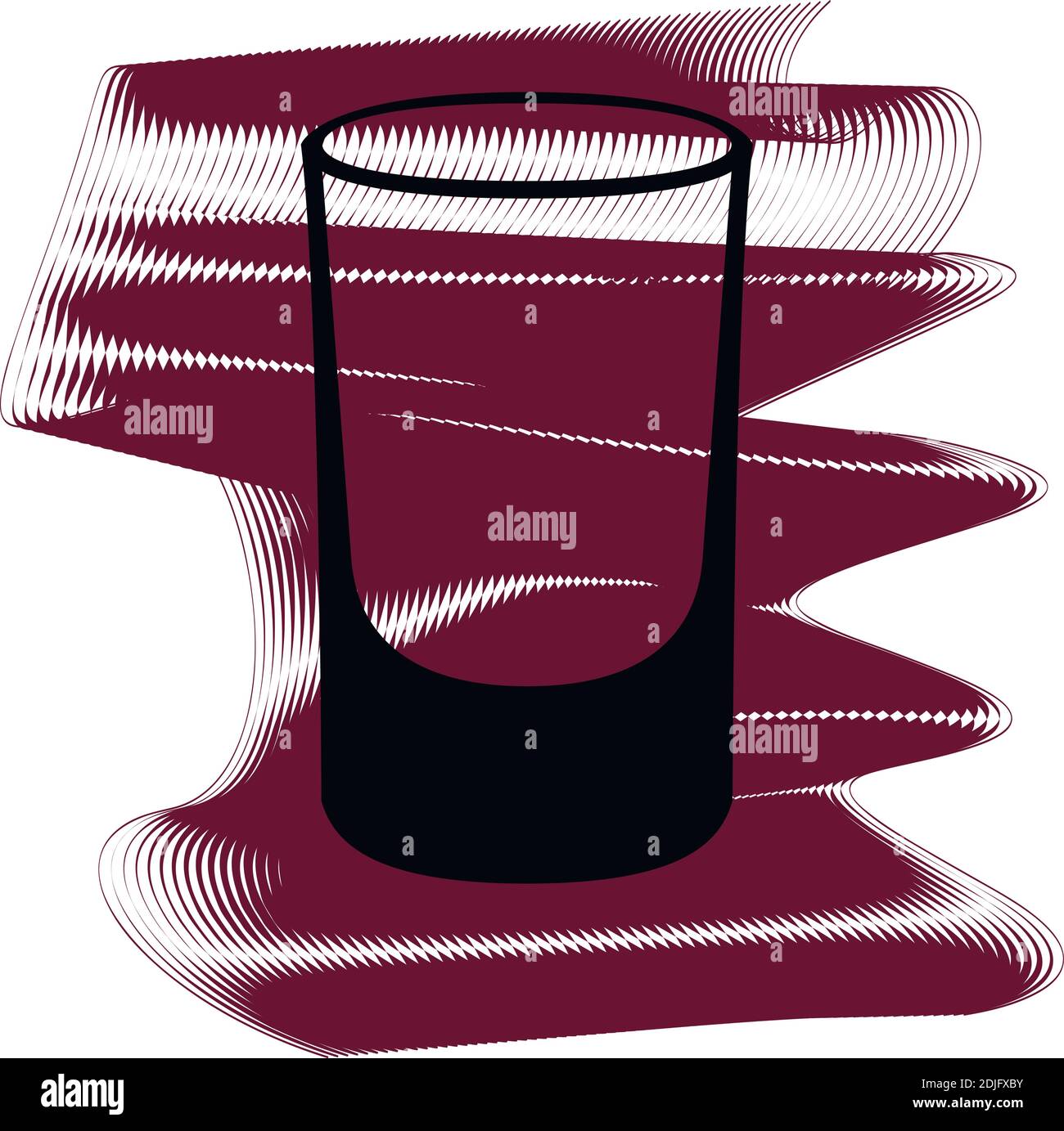 Icona della bevanda di un set. Icona su increspature vinose isolate su backgrond bianco. EPS vettoriale 10. Illustrazione Vettoriale