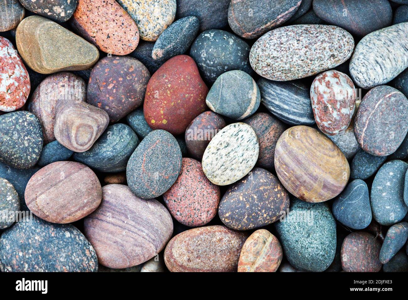Natura astratta con sfondo colorato pietre ghiaia Foto Stock