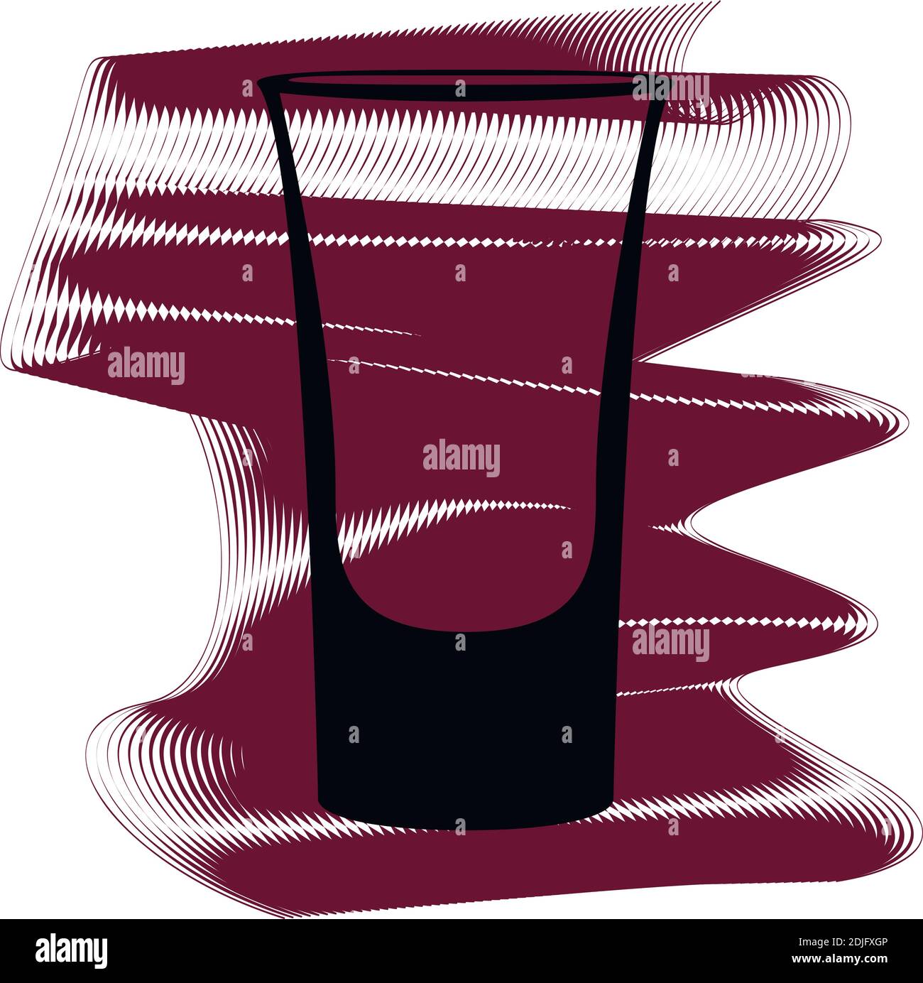 Icona di un set con una bevanda a base di tè. Icona su increspature vinose isolate su backgrond bianco. EPS vettoriale 10. Illustrazione Vettoriale