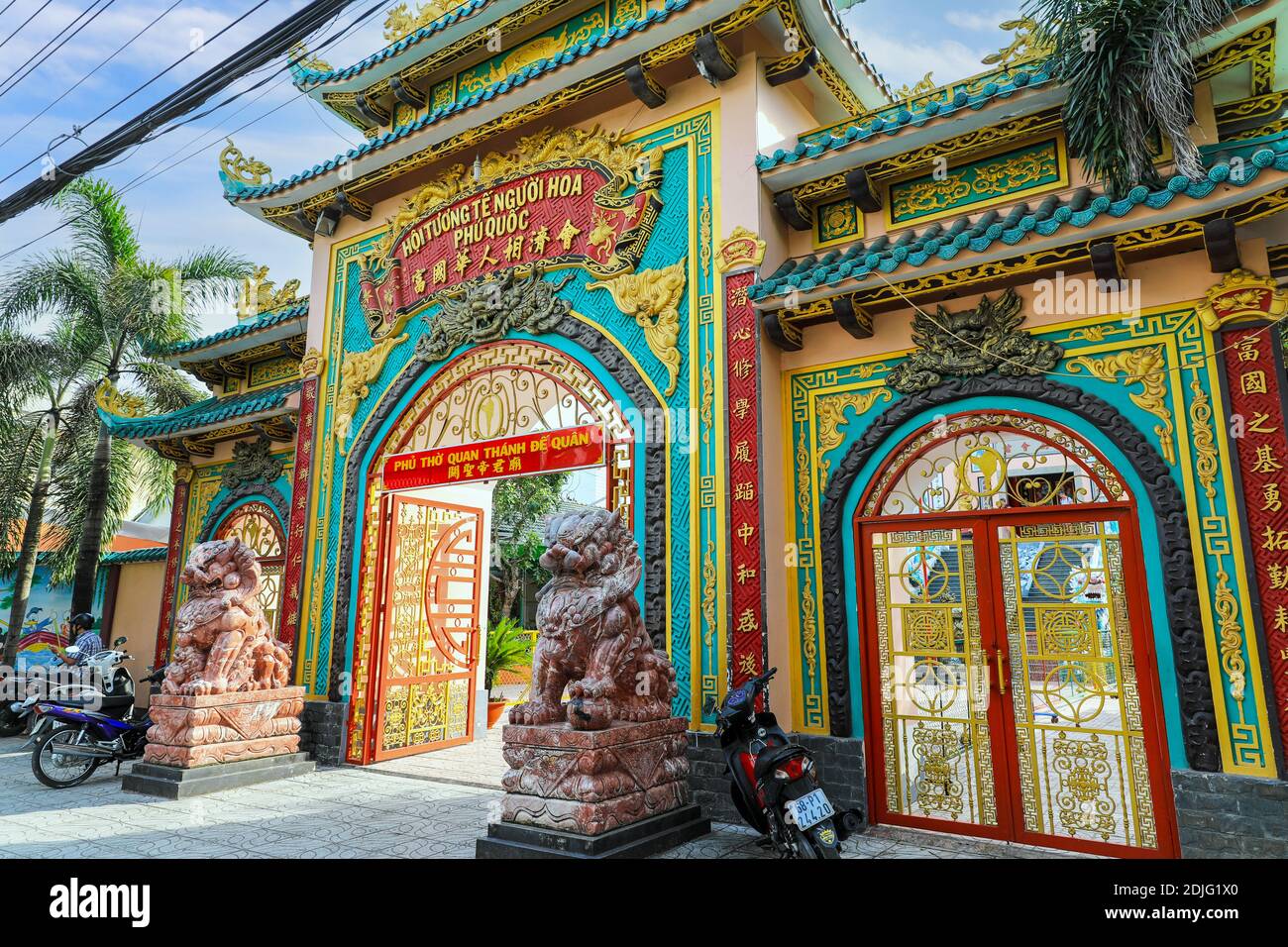 Hoi Tuong te Nguoi Hoa tempio cinese buddista, Phu Quoc, Vietnam, Indocina, Sud-est asiatico, Asia. Foto Stock