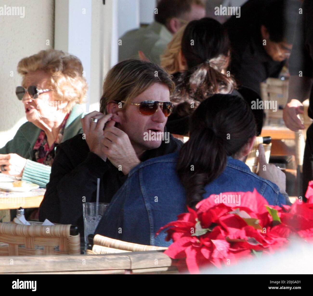 Esclusiva!! Il chitarrista di culto Billy Duffy pranza al Cafe Med di West Hollywood, CA. 1/5/06 [[rac]] Foto Stock