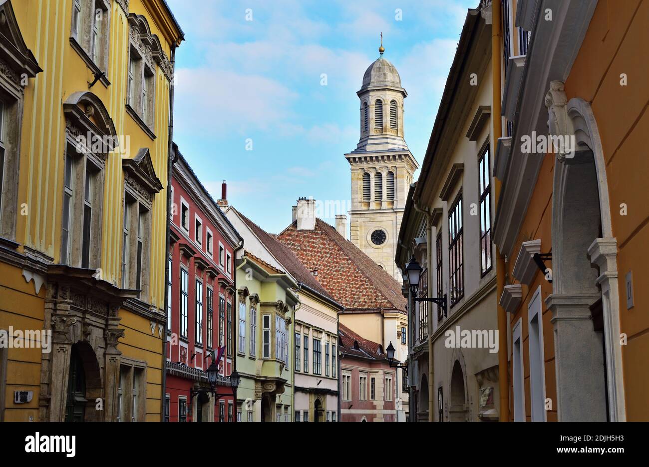 Chiesa luterana tardo barocca di Sopron, Ungheria Foto Stock