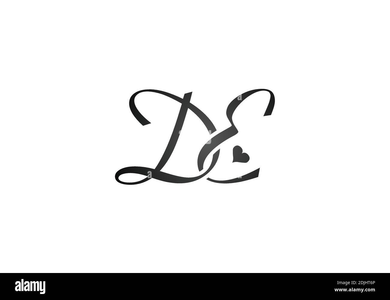 D e simbolo del segno della lettera. Lettera iniziale D e modello vettoriale di progettazione del logo. Logo monogramma Illustrazione Vettoriale