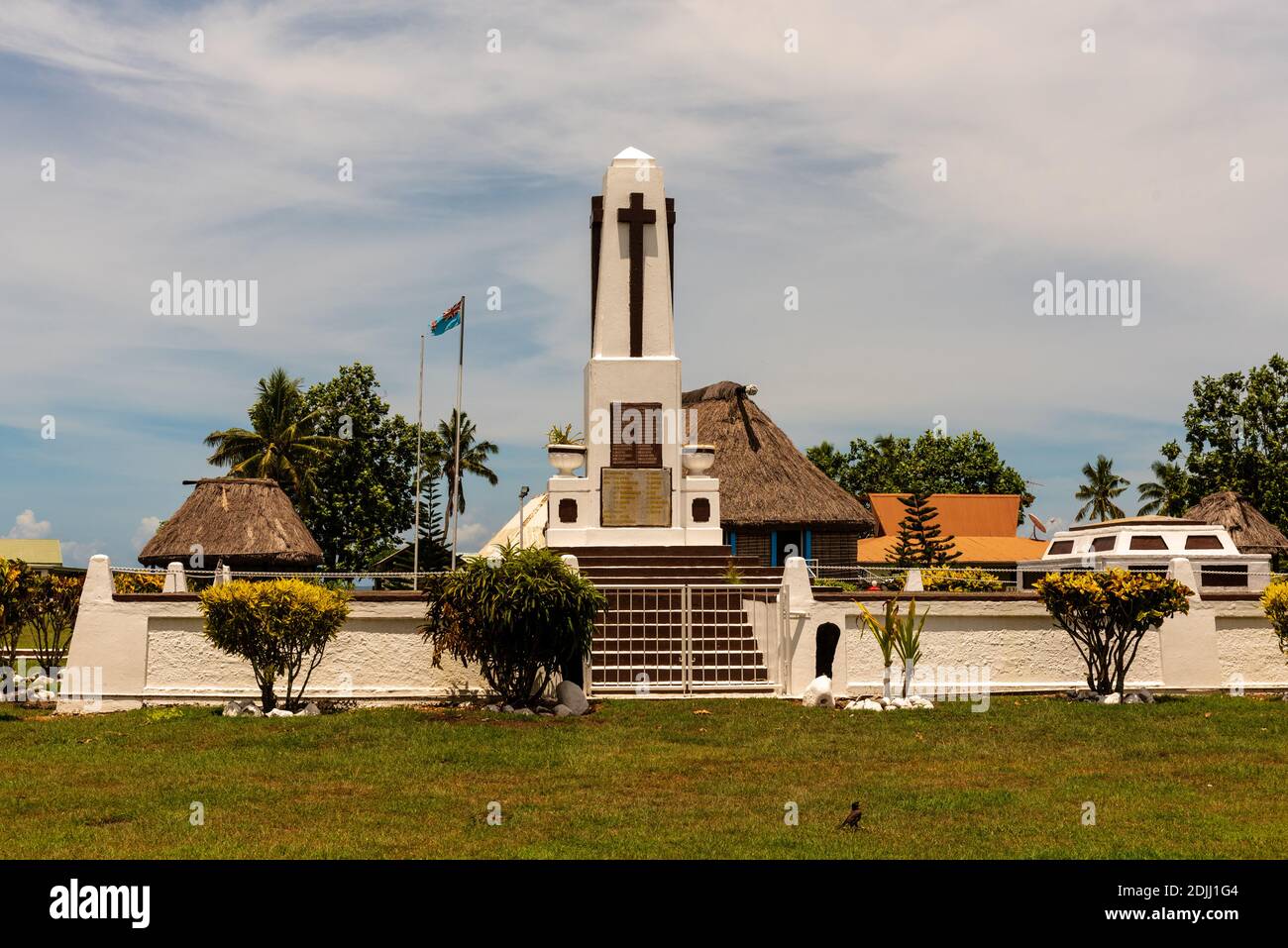 Figi, Melanesia - 8 febbraio 2016. Foto di un santuario religioso metodista in un piccolo villaggio delle Figi. Foto Stock