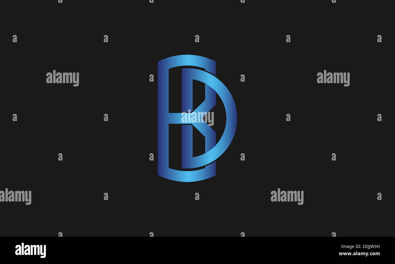 B , D , BD , DB letter logo design e monogramma logo. Lettera iniziale db/bd logotipo nome azienda progettazione. Modello moderno con logo BD Emblem Capital Letter Illustrazione Vettoriale