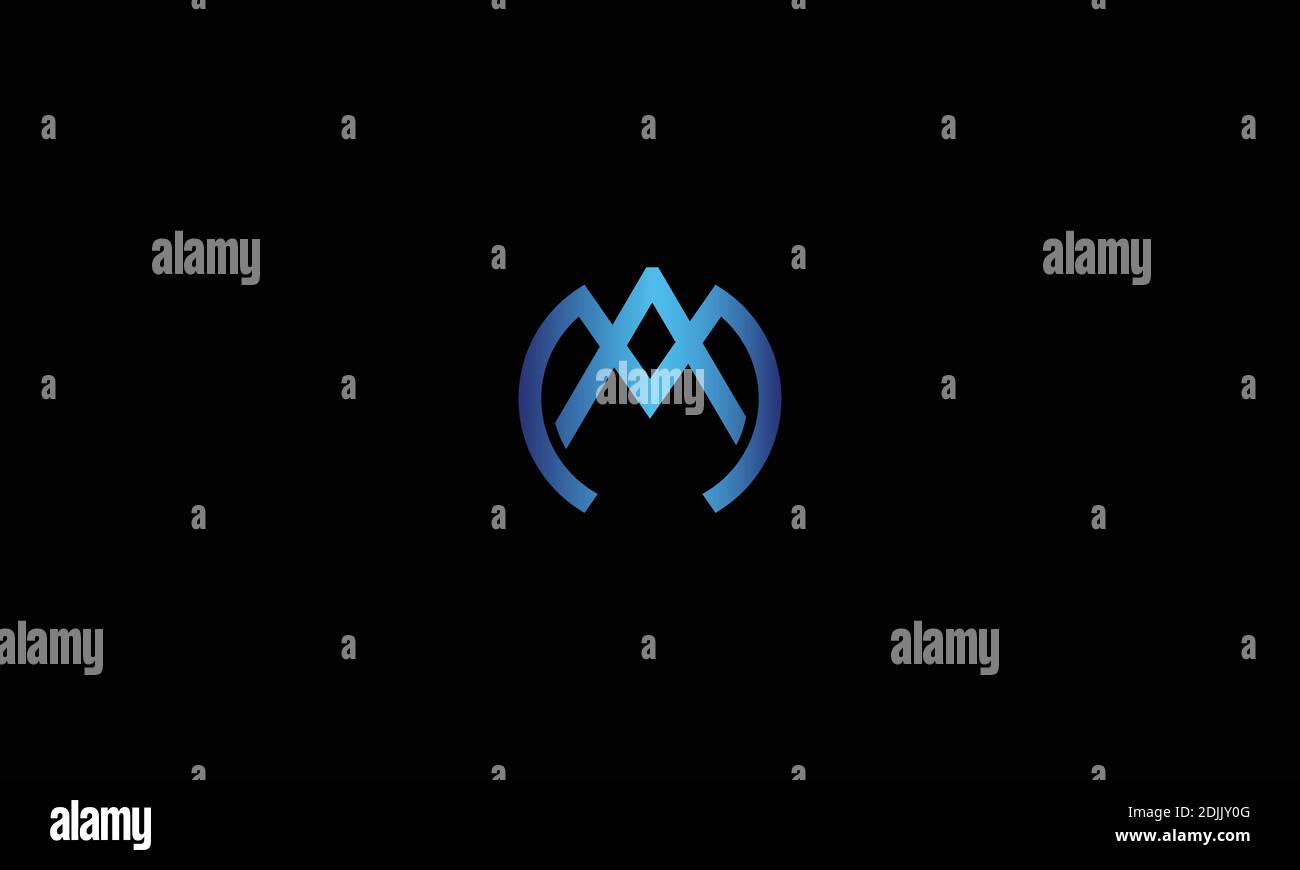 A, M, AM, ma Letter con logo Crown modello icona vettoriale disegno. Illustrazione Vettoriale