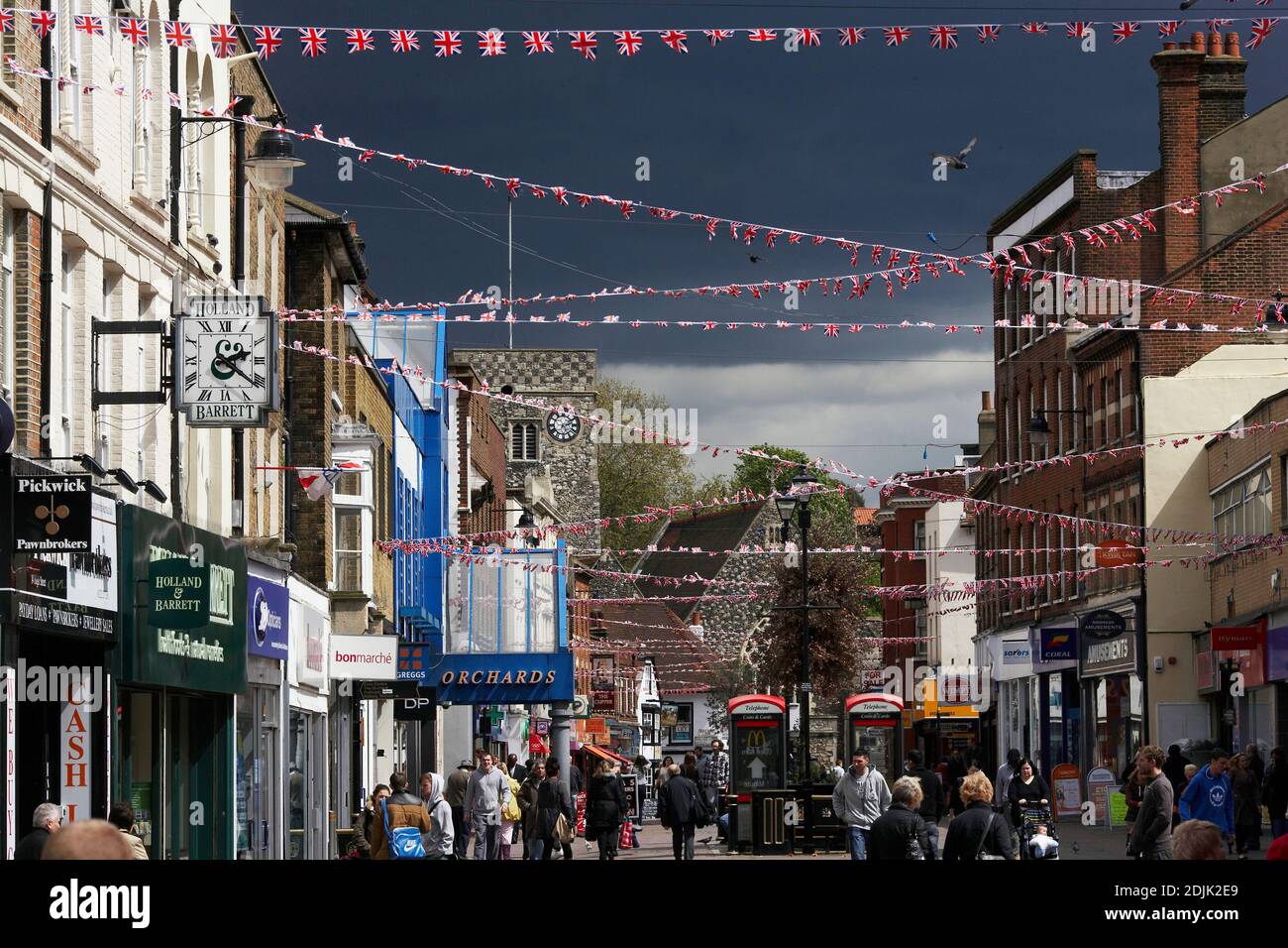 Mick Jagger è nato a Dartford .Dartford Town Center , Kent , Regno Unito Foto Stock