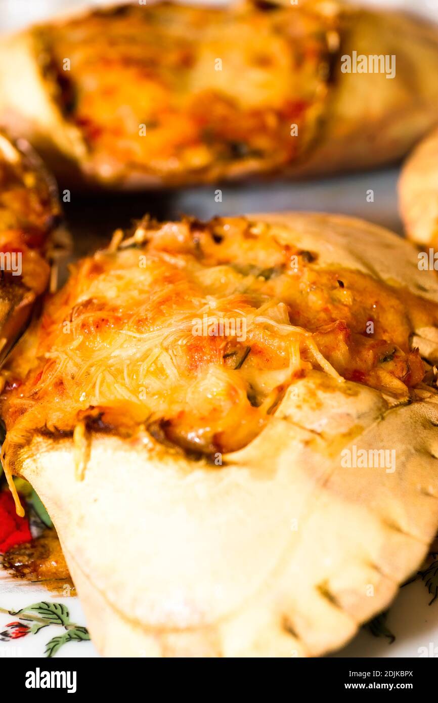 Granchio ripieno per la cena di Capodanno Foto Stock