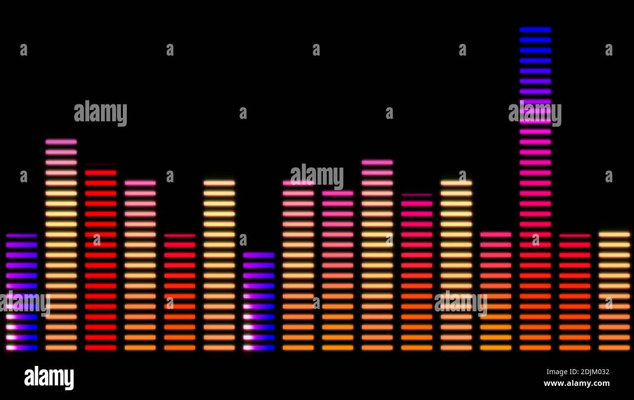 Grafico a barre equalizzatore digitale, equalizzatore sonoro Riassunto immagine di sfondo Foto Stock