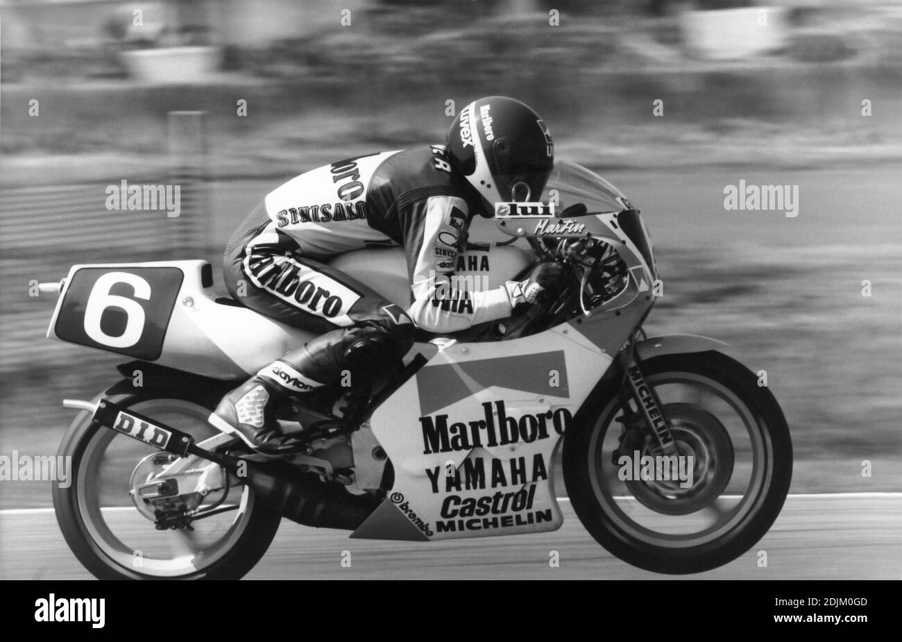 Martin Wimmer (D),Yamaha 250, Mitsui-Yamaha Racing Team, stagione di gare motociclistiche Gran Premio 1984 Foto Stock