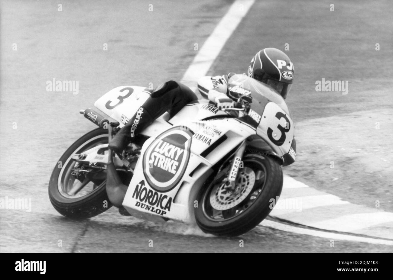 Randy Mamola (USA) Yamaha 500, Moto GP 1987 Foto Stock