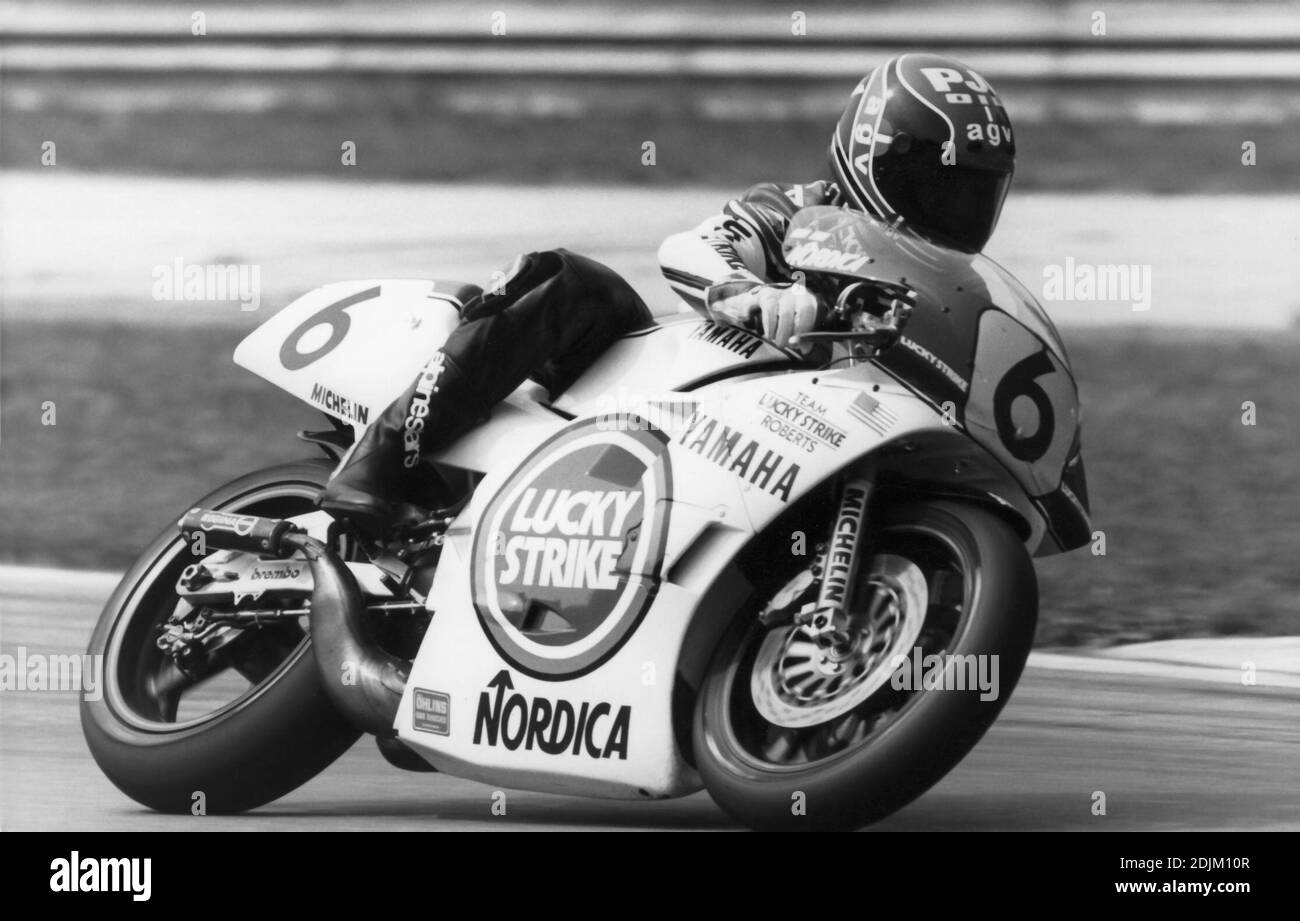 Randy Mamola (USA) Yamaha 500, Moto GP 1986 Foto Stock