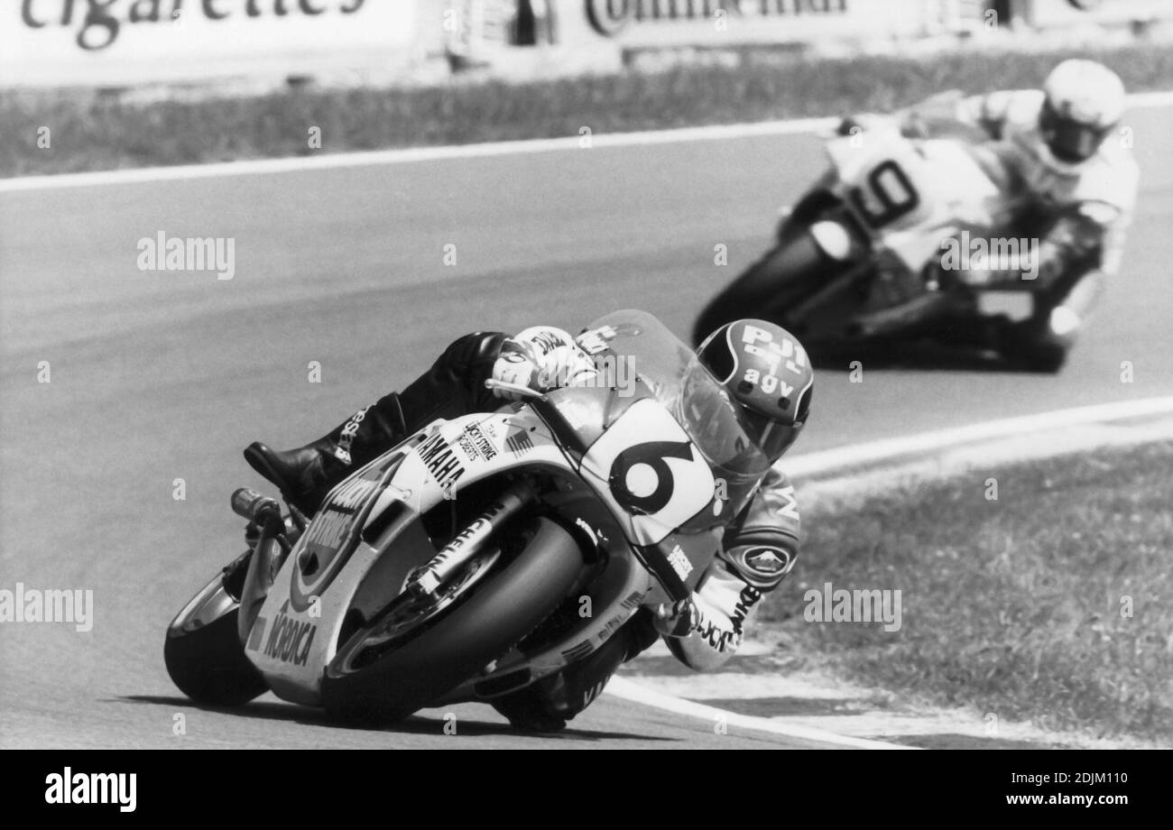 Randy Mamola (USA) Yamaha 500, Moto GP 1986 Foto Stock