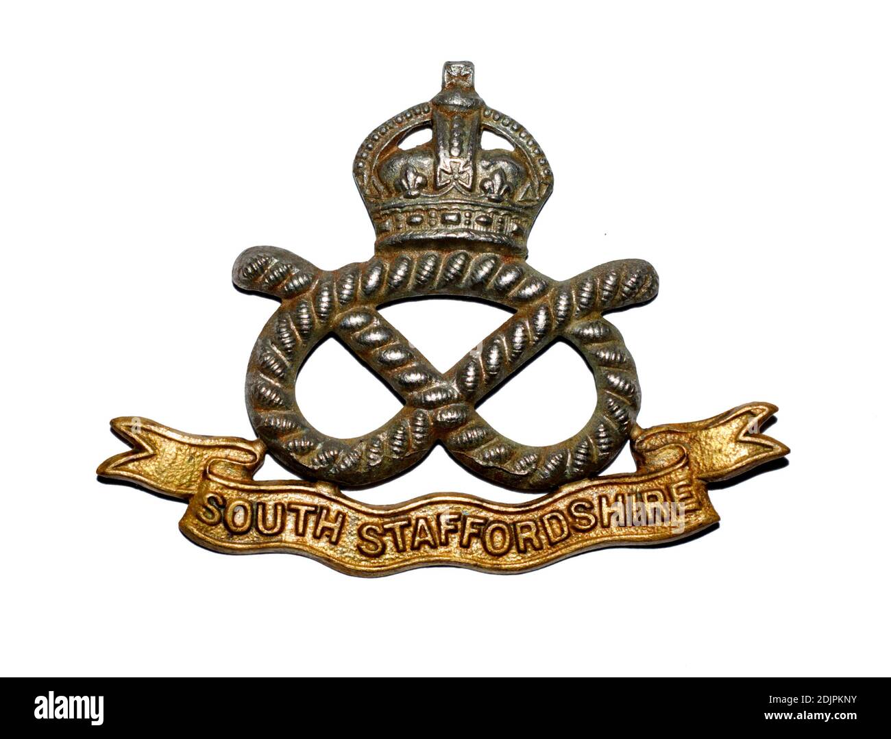 Un distintivo del South Staffordshire Regiment c. 1901-1952. Foto Stock