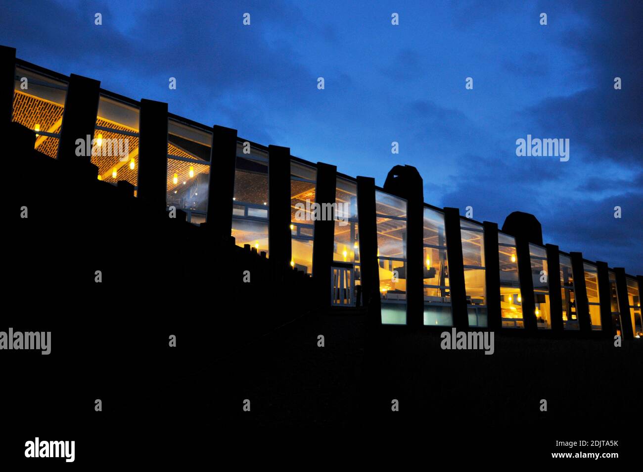 Sud America, Cile, Xll Regione, Patagonia, Puerto Natales, Remota Hotel Foto Stock