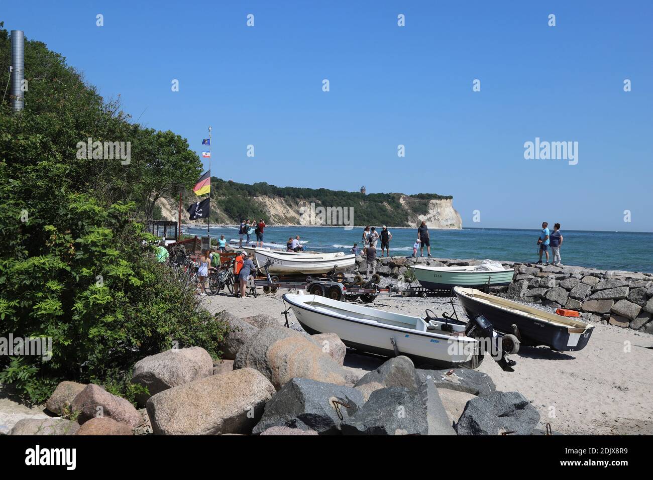 Germania, Mar Baltico, Meclemburgo-Pomerania occidentale, isola Rügen, villaggio di pescatori Vitt, Foto Stock