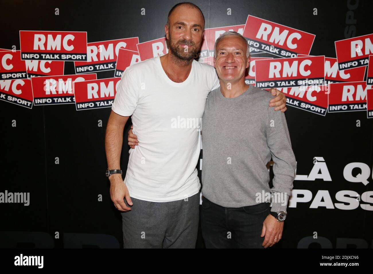 Exclusive - Didier Deschamps al talk show sportivo 'Team Duga' su RMC radio, intervistato da Christophe Dugarry, Parigi, 05 dicembre 2016. Foto di Jerome Domine/ABACAPRESS.COM Foto Stock