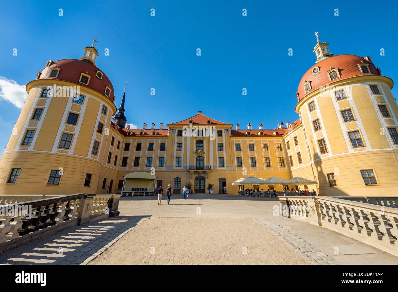 Germania, Sassonia, Moritzburg, Castello di Moritzburg, castello barocco, rifugio di caccia Foto Stock