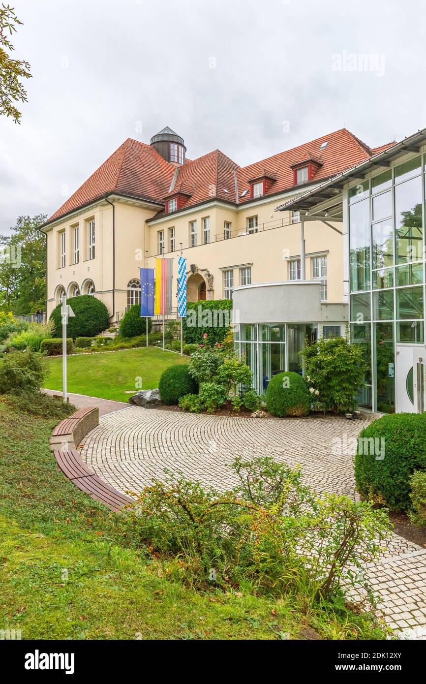 Germania, Baviera, Coburg, Museo di Storia Naturale nel Hofgarten, vecchi e nuovi edifici Foto Stock