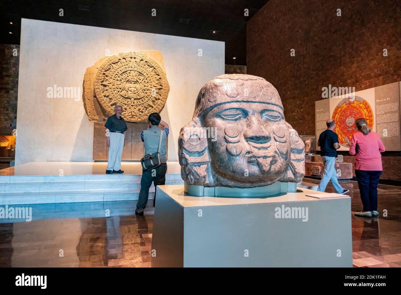 Città del Messico, 16 FEBBRAIO 2017 - Vista interna del Museo Nazionale di Antropologia Foto Stock