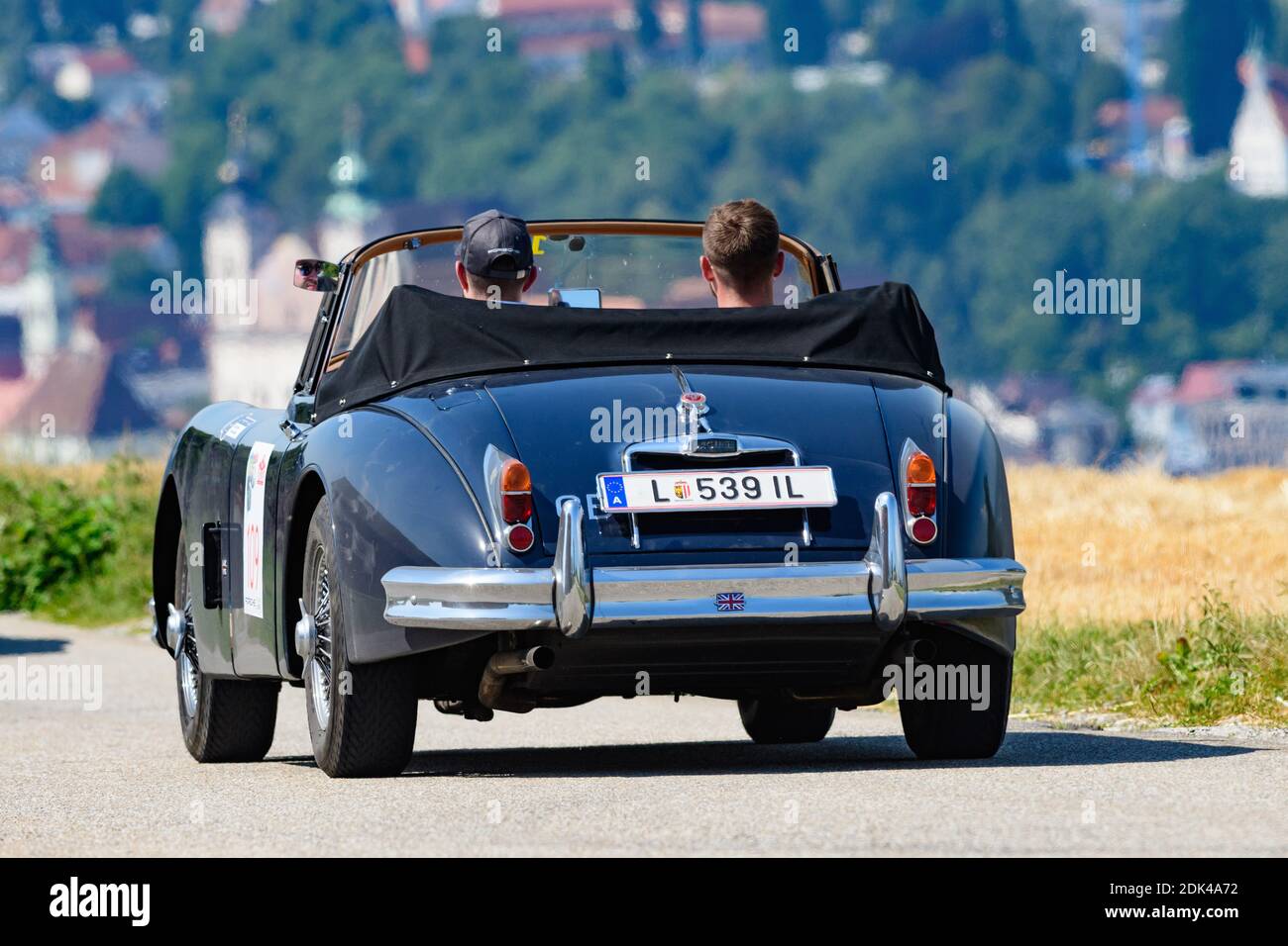 st.ulrich, austria, 26 luglio 2019, ennstal classic, concorso per auto d'epoca, jaguar xk-150 Foto Stock