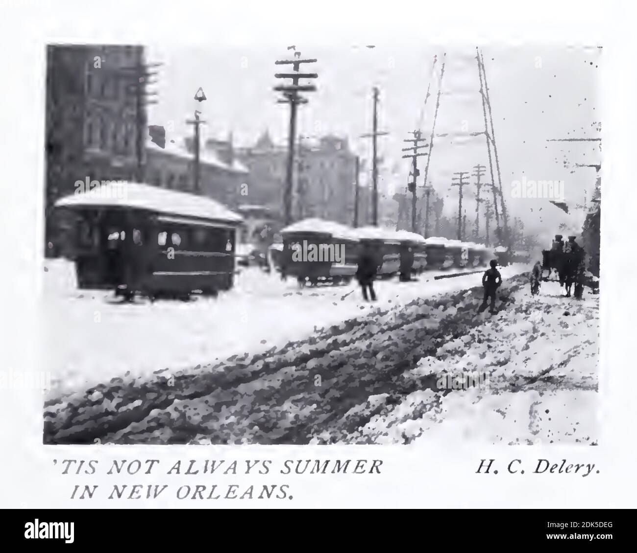Fotografia d'epoca intitolata Tis Not Always Summer in New Orleans by H.C. Delery Foto Stock