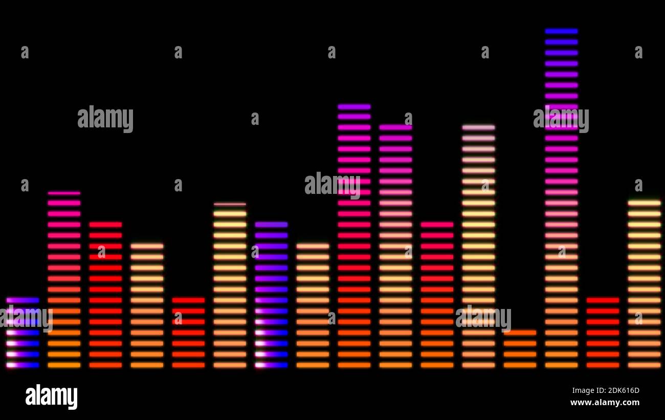 Grafico a barre equalizzatore digitale, equalizzatore sonoro Riassunto immagine di sfondo Foto Stock